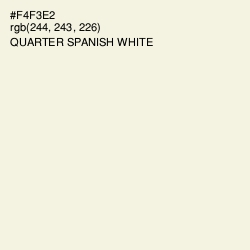 #F4F3E2 - Quarter Spanish White Color Image